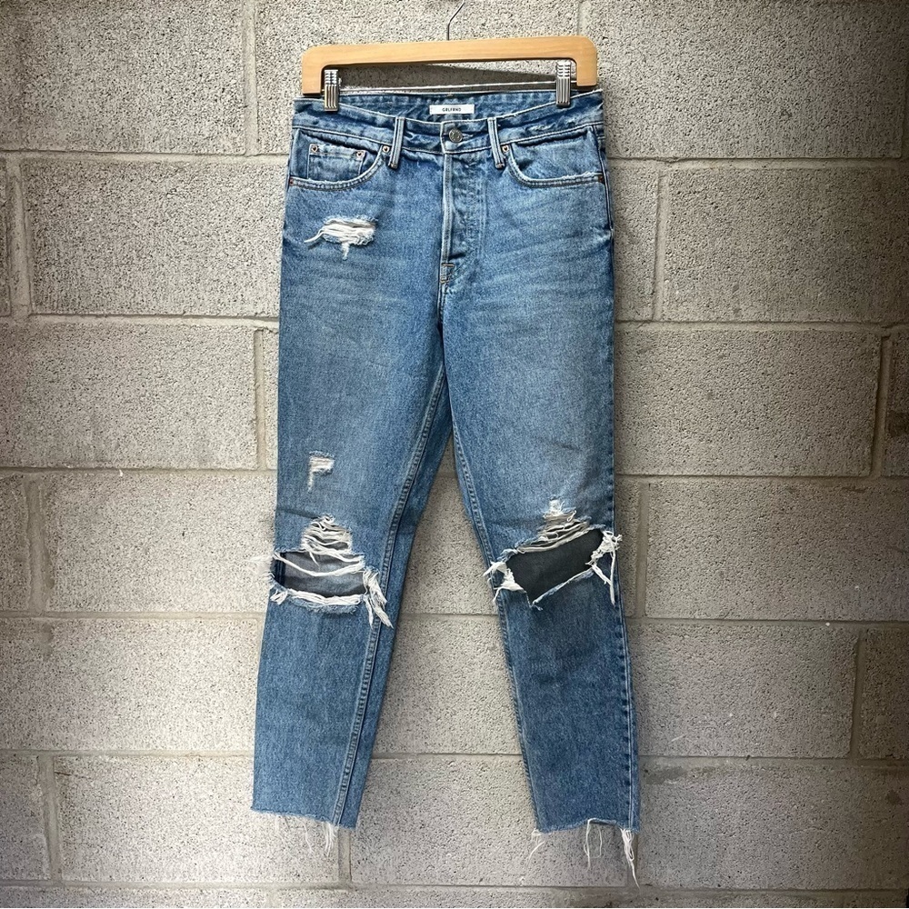 GRLFRND Karolina Space Between Cropped Jeans